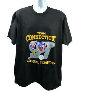 vintage y2k team connecticut aau national champions black shirt size xl